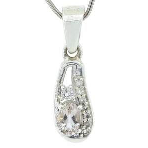 Срібна підвіска 925 проби 1,55 г з бразильськими морганітами класу AAAA 0,53 карат