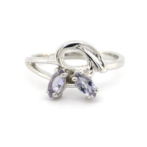 Серебряное кольцо 925пр 2,24г с Танзанитами Маньяра АААА 0,43к