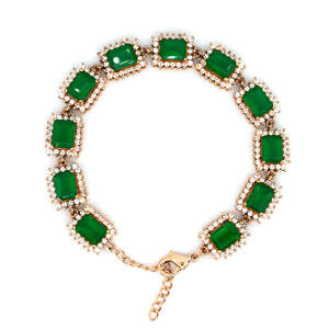 Браслет у позолоті 750 проби з кристалами Swarovski 14,7 карат Браслет у позолоті 750 проби з кристалами Swarovski 14,7 карат