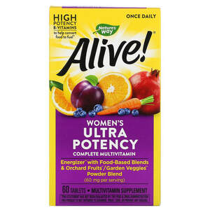 Alive! Once Daily, Ультра-эффективные мультивитамины для женщин, 60 таблеток
