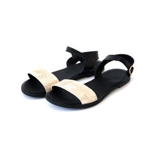 Босоніжки жіночі, золотистого кольору з натуральної шкіри Босоніжки жіночі, золотистого кольору з натуральної шкіри