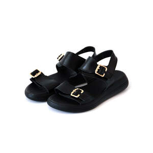 Босоножки женские, черного цвета из натуральной кожи Босоножки женские, черного цвета из натуральной кожи