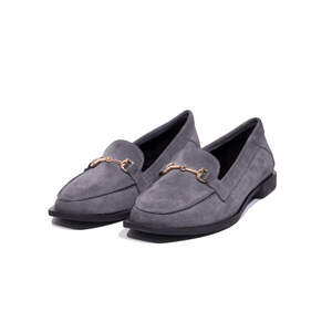 Туфли женские, серого цвета из натуральной замши Туфли женские, серого цвета из натуральной замши