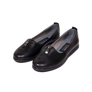 Туфлі жіночі, чорного кольору з натуральної шкіри