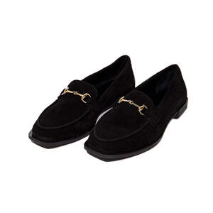 Туфли женские, черного цвета из натуральной замши