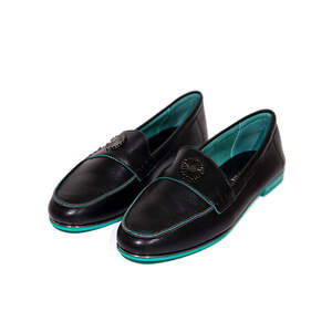 Женские туфли с эко-кожи черного цвета