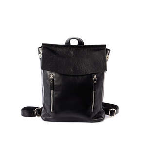 Рюкзак Roberto Rietti з натуральної шкіри чорного кольору 