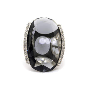 Серебряное кольцо 925 пробы с золотом 375 пробы 10,56 г с раухтопазом и цирконами 4,51 к