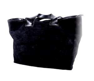 Жіноча сумка с натуральной замши цвета Black