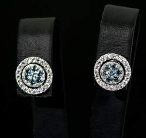 Срібні сережки 925 проби 3,21 г з блакитними Турмалінами Nano та цирконами 0,69 карат Срібні сережки 925 проби 3,21 г з блакитними Турмалінами Nano та цирконами 0,69 карат