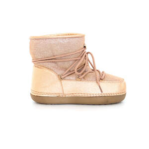 Женские уги (с блеском) розового цвета (искусственный мех, плащевка и эко-кожа)