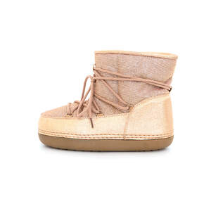 Женские уги (с блеском) розового цвета (искусственный мех, плащевка и эко-кожа)