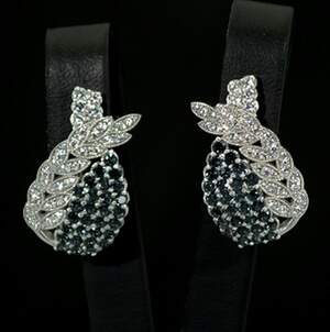 Серебряные серьги 925 пробы 8,51 г с Топазами Лондон Блу та фианитами 1,73 карат Серебряные серьги 925 пробы 8,51 г с Топазами Лондон Блу та фианитами 1,73 карат