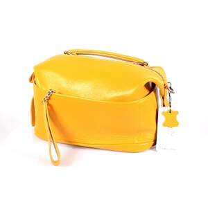 Жіноча сумка Firetto из натуральной кожи жовтого цвета