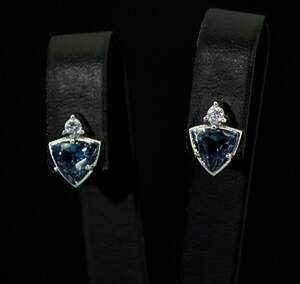 Срібні сережки 925 проби 3,12 г з Топазами Лондон Блу та фіанітами 5,17 карат Срібні сережки 925 проби 3,12 г з Топазами Лондон Блу та фіанітами 5,17 карат