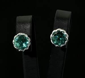 Серьги у срібному покрытии з Аквамаринами Нано и цирконами 6,88 карат Серьги у срібному покрытии з Аквамаринами Нано и цирконами 6,88 карат