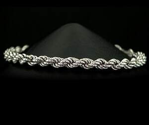 Срібний браслет 925 проби 6,45 г, плетіння Мотузка