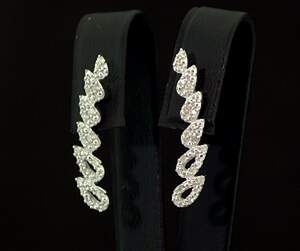 Срібні сережки 925 проби 3,16 г з білими африканськими Діамантами VVS1 0,24 карат