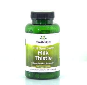 Екстракт розторопші, Full Spectrum Milk Thistle, Swanson, 500 мг, 100 капсул