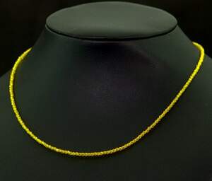 Ожерелье со Шпінеллю жовтого цвета 11,7 карат 39+4 см