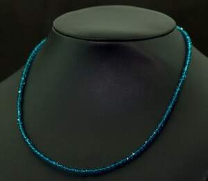 Ожерелье со Шпінеллю цвета морської хвилі 20 карат 39+4 см