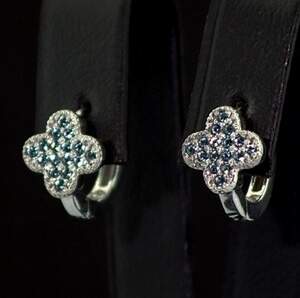 Серебряные серьги 925 пробы 2,7 г с Турмалінами Nano 0,32 карат Серебряные серьги 925 пробы 2,7 г с Турмалінами Nano 0,32 карат