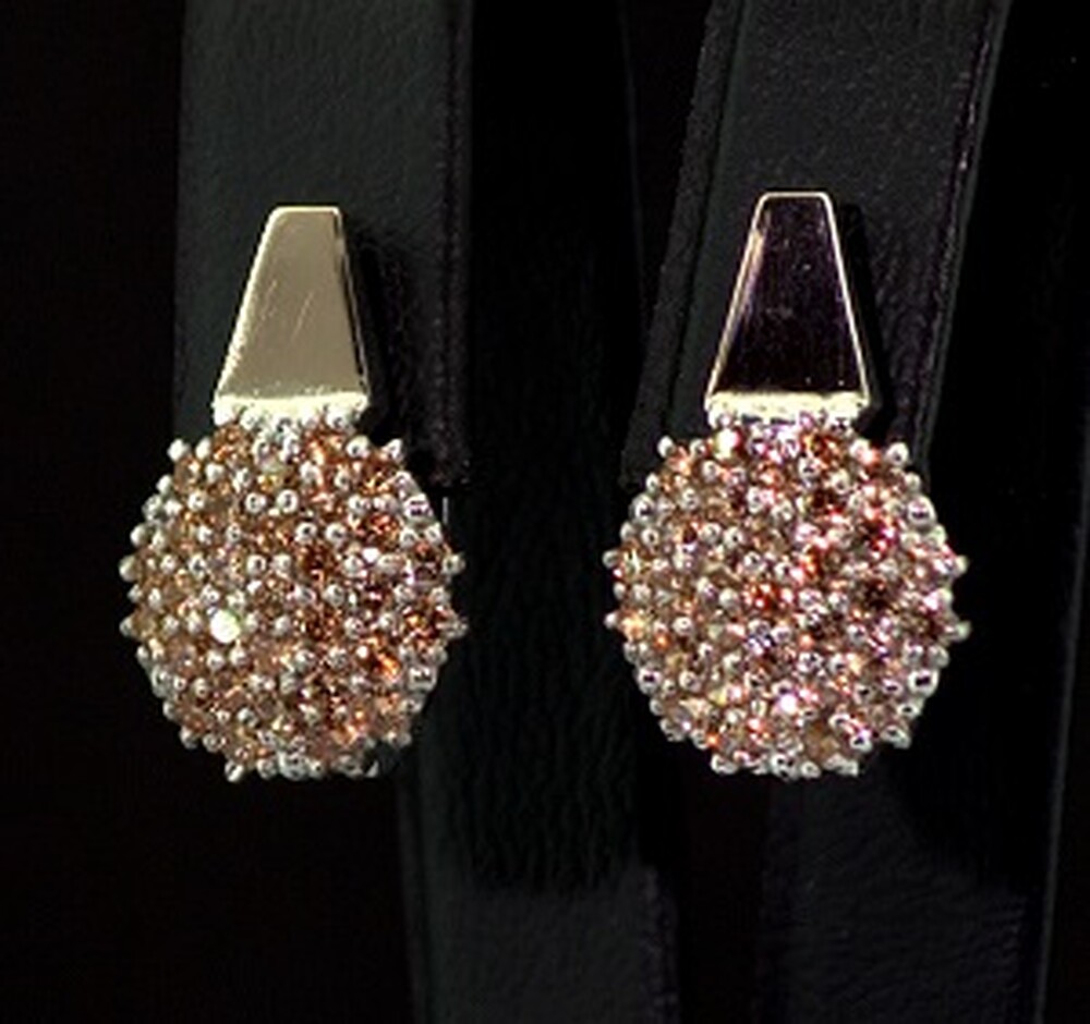 Серебряные серьги 925 пробы с позолотой 375 пробы 5,67 г с желтыми Фианитами 2,5 карат Серебряные серьги 925 пробы с позолотой 375 пробы 5,67 г с желтыми Фианитами 2,5 карат