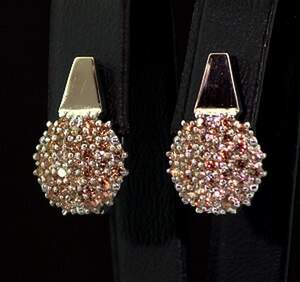 Серебряные серьги 925 пробы с позолотой 375 пробы 5,67 г с желтыми Фианитами 2,5 карат Серебряные серьги 925 пробы с позолотой 375 пробы 5,67 г с желтыми Фианитами 2,5 карат