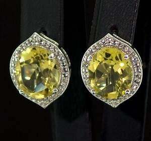 Серебряные серьги 925 пробы 5,96 гр. с зеленими Кварцами и топазами зі США 6,72 карат Серебряные серьги 925 пробы 5,96 гр. с зеленими Кварцами и топазами зі США 6,72 карат