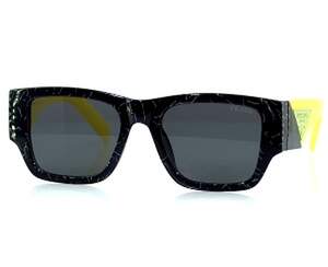Солнцезащитные очки  Limited edition с вушками лимонного цвета, репліка Prada