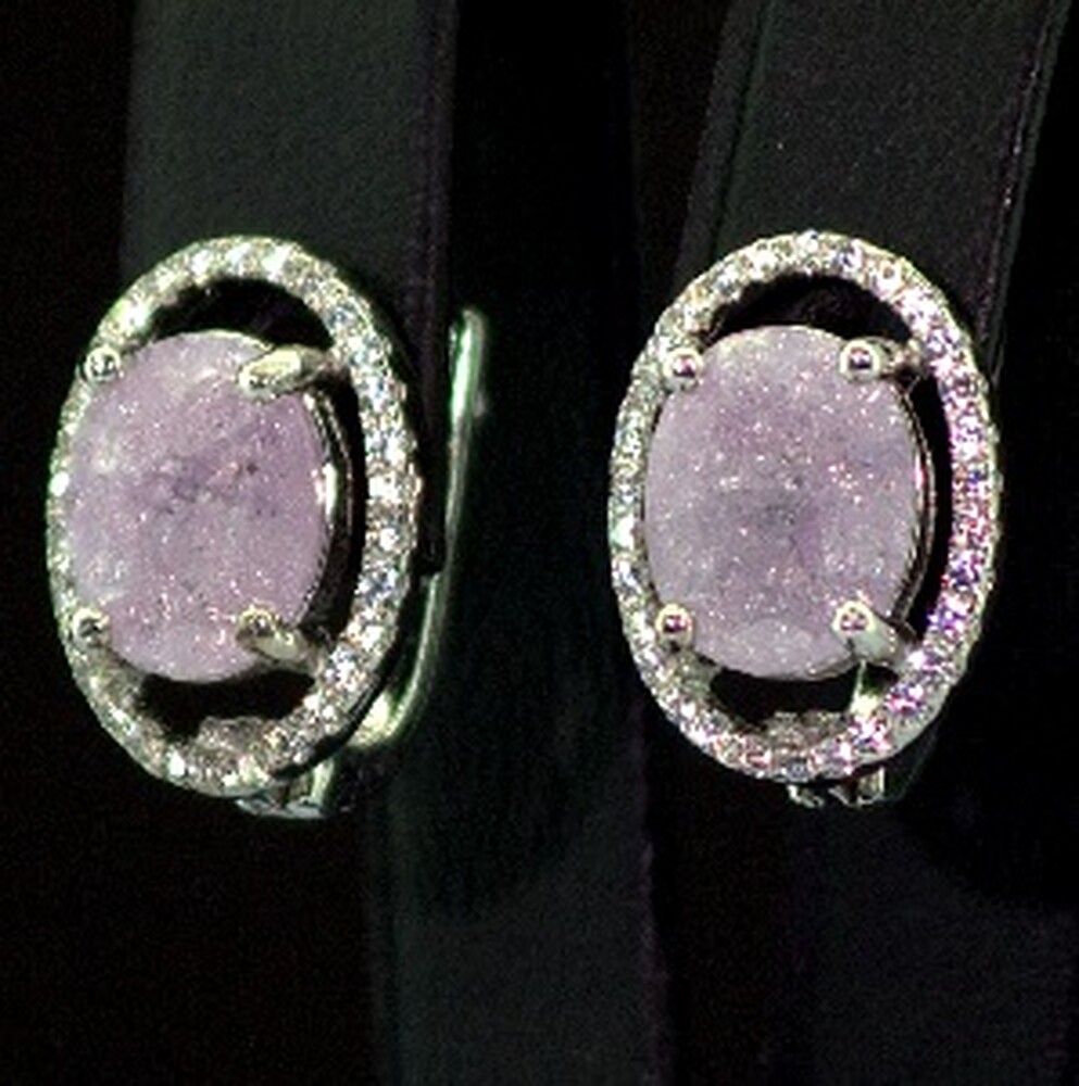 Серебряные серьги 925 пробы 6,09 г со сніжними Кварцами и цирконми 6,08 карат Серебряные серьги 925 пробы 6,09 г со сніжними Кварцами и цирконми 6,08 карат