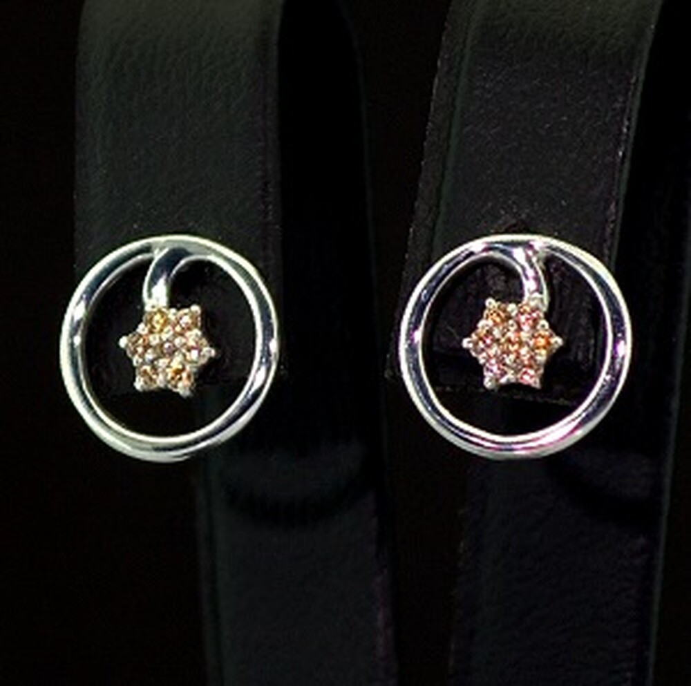 Срібні сережки 925 проби 2 г з жовтими Фіанітами 0,25 карат Срібні сережки 925 проби 2 г з жовтими Фіанітами 0,25 карат