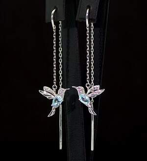 Срібні сережки 925 проби 3,12 г з бразильськими Топазами та фіанітами 1,27 карат Срібні сережки 925 проби 3,12 г з бразильськими Топазами та фіанітами 1,27 карат