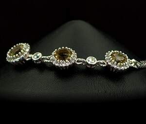 Срібний браслет 925 проби 8,66 г з турецькими Султанітами класу АААА та цирконами 3,72 карат Срібний браслет 925 проби 8,66 г з турецькими Султанітами класу АААА та цирконами 3,72 карат