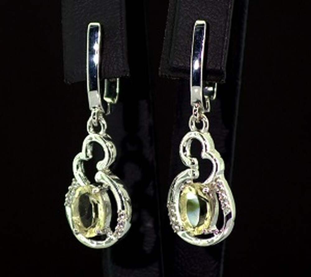 Срібні сережки 925 проби 4,8 г з лимонними Топазами та топазами зі США 2,36 карат Срібні сережки 925 проби 4,8 г з лимонними Топазами та топазами зі США 2,36 карат