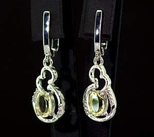 Срібні сережки 925 проби 4,8 г з лимонними Топазами та топазами зі США 2,36 карат Срібні сережки 925 проби 4,8 г з лимонними Топазами та топазами зі США 2,36 карат