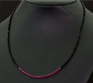 Ожерелье со Шпінеллю и Рубінами 12,7 карат 42+4 см